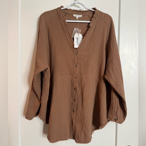 Free the Roses button down tunic - Picture 1 of 11